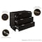 Manhattan Comfort Granville Black 5-Drawer Tall Dresser and 3-Drawer Standard Dresser, Set of 2 GRAN012 - alternate 9